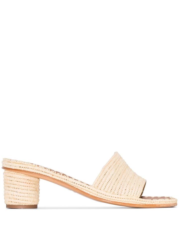 Carrie Forbes Bou Raffia Sandals - Neutrals