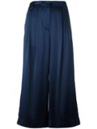 Tibi Wide Leg Culottes, Women's, Size: 0, Blue, Silk