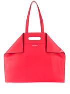 Alexander Mcqueen Calf Leather Shopper Bag - Red