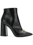 Just Cavalli Embellished Ankle Boots - Black