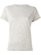 Brunello Cucinelli Plain T-shirt, Women's, Size: Medium, Nude/neutrals, Silk/polyamide/cashmere/metallized Polyester