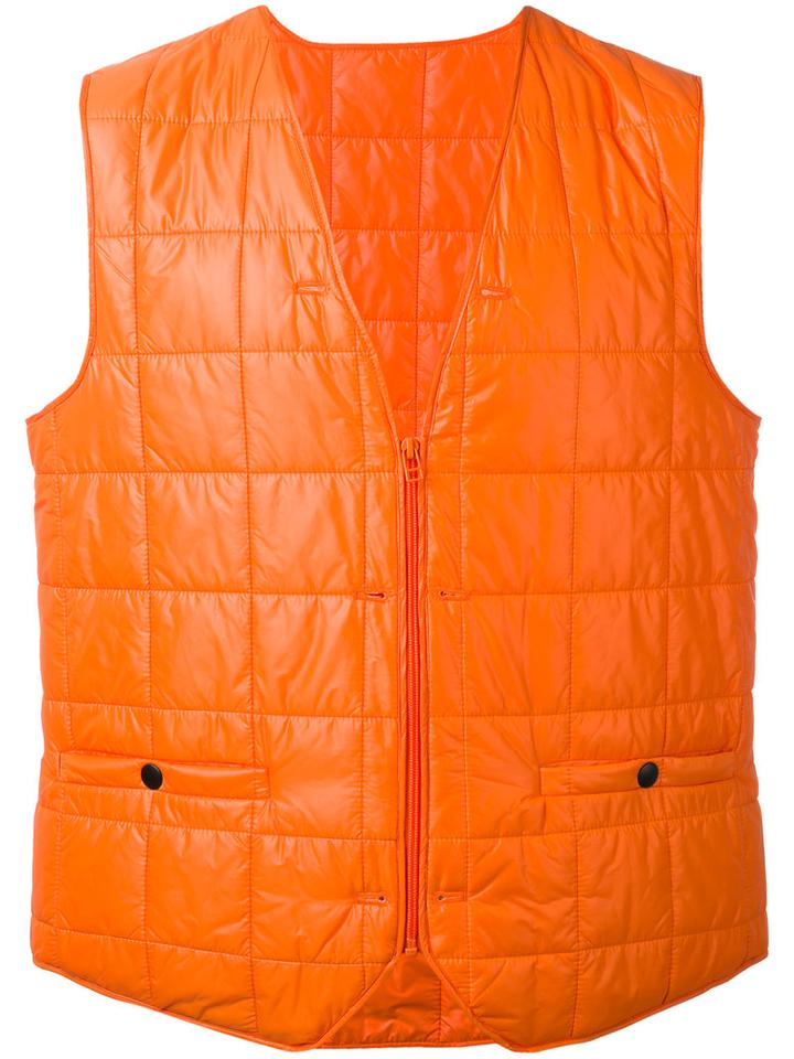 Stutterheim - Padded Vest - Men - Nylon/polyester - L, Yellow/orange, Nylon/polyester