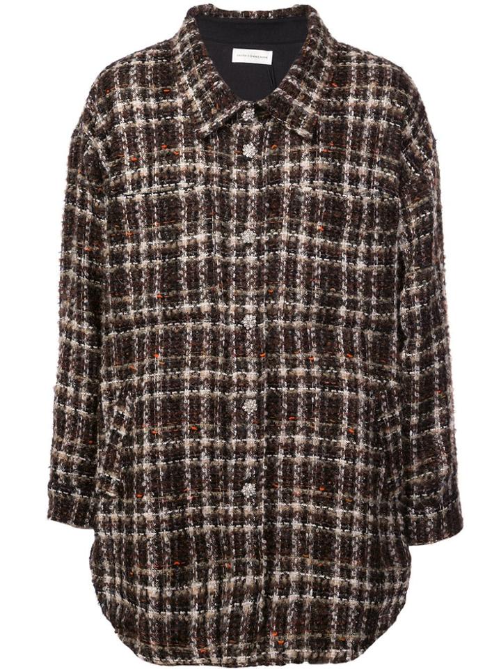 Faith Connexion Oversized Knit Shirt - Brown