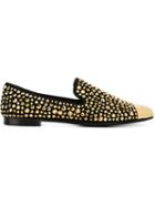 Giuseppe Zanotti Design David Loafers, Men's, Size: 40, Black, Leather/metal/suede
