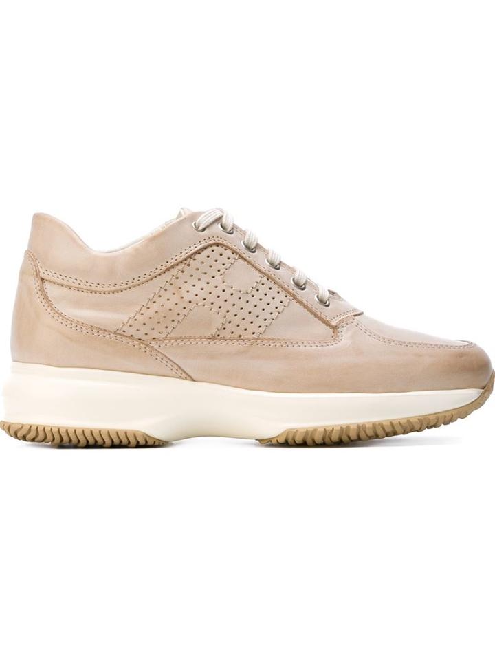 Hogan Interactive Sneakers, Women's, Size: 38, Nude/neutrals, Leather/rubber
