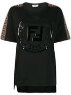 Fendi Crewneck Logo T-shirt - Black