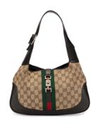 Gucci Pre-owned Jackie Gg Shelly Line Shoulder Bag - Brown