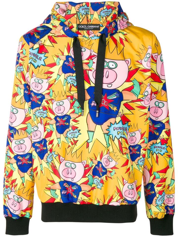 Dolce & Gabbana Super Pig Hoodie - Yellow