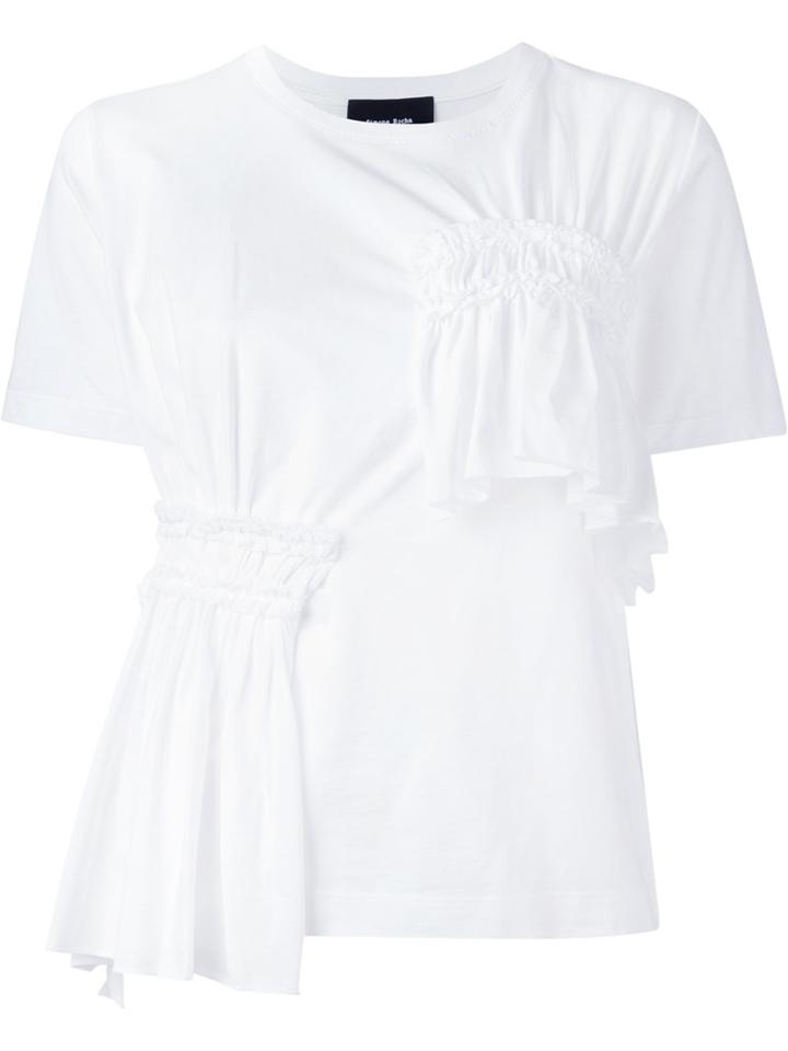 Simone Rocha Ruffled Trim Top, Women's, Size: 10, White, Cotton