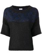 Liu Jo Cropped Sleeve Sweater - Black