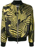 Just Cavalli Zebra Pattern Bomber Jacket - Black