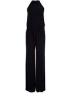 Nili Lotan Grosgrain Halterneck Jumpsuit