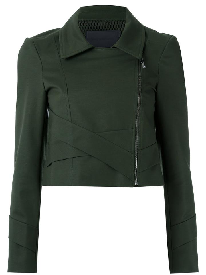 Giuliana Romanno Panelled Jacket, Women's, Size: 40, Green, Cotton/elastodiene