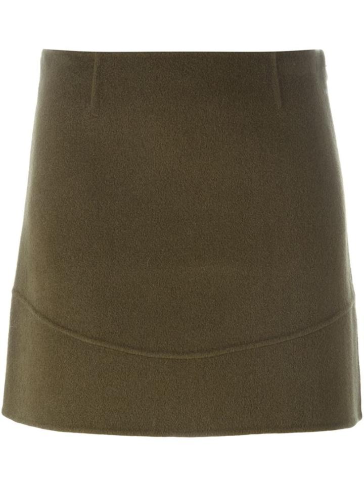 Vanessa Bruno Straight Mini Skirt, Women's, Size: 36, Green, Cashmere/wool