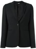 Ps By Paul Smith Single Button Blazer, Women's, Size: 44, Black, Virgin Wool/polyamide/spandex/elastane/viscose