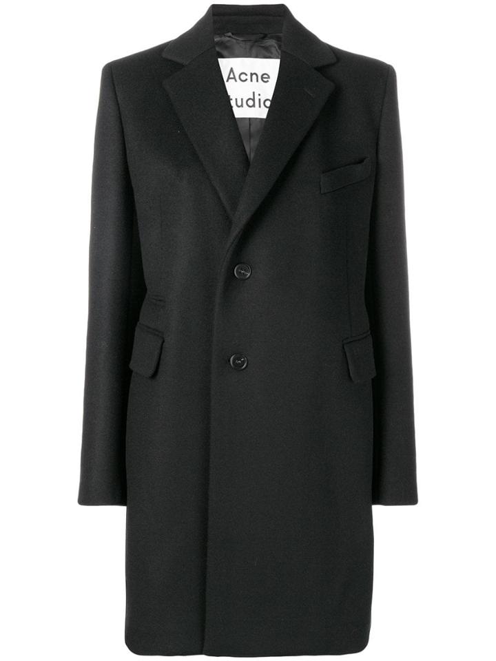 Acne Studios Cropped Crombie Coat - Black