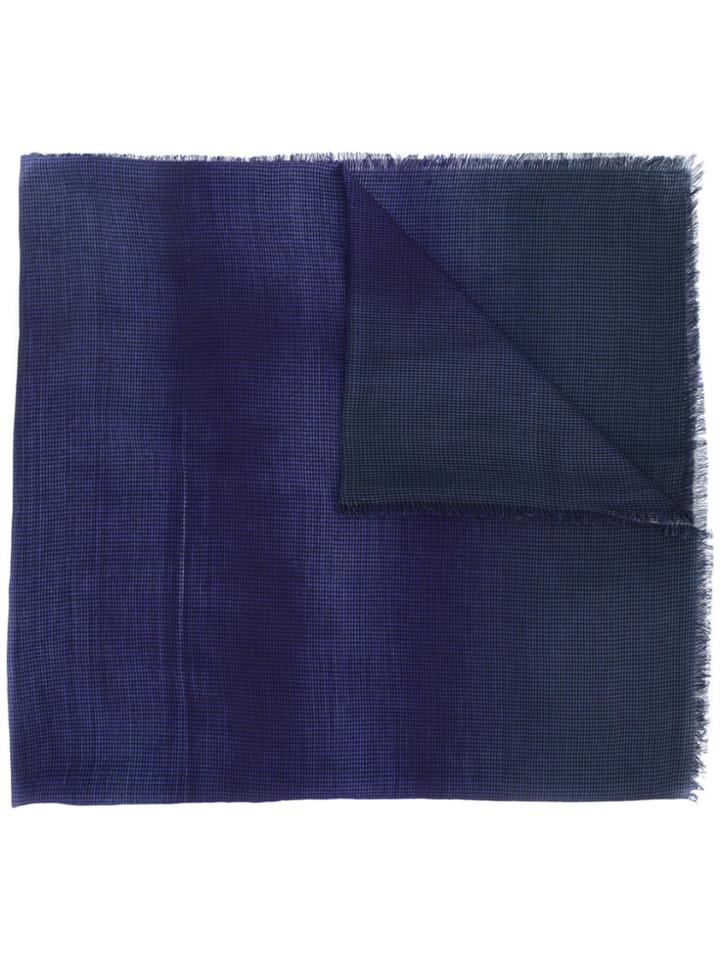 Lanvin Faded Raw Edge Scarf - Blue