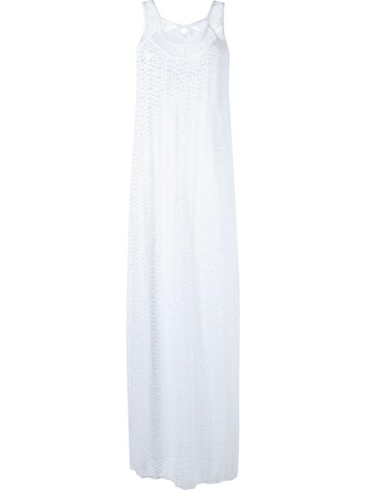 Brigitte Round Neck Lace Beach Dress, Women's, Size: G, White, Cotton