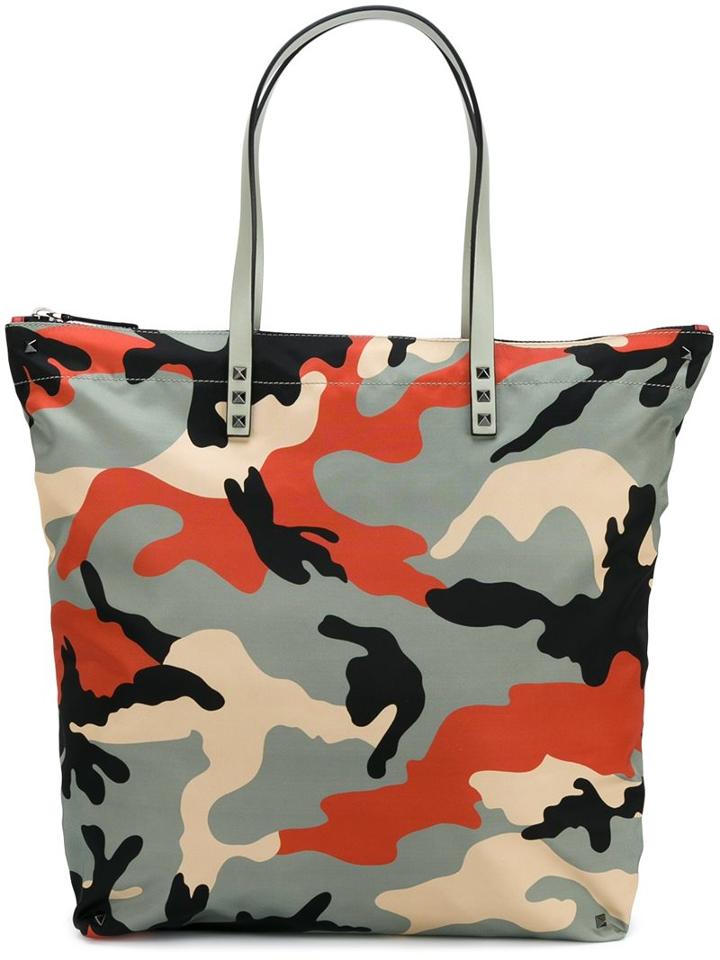 Valentino 'rockstud' Camouflage Tote