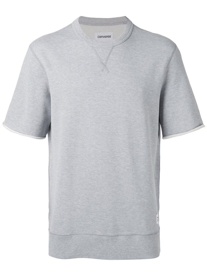 Converse - Short Sleeved Sweatshirt - Men - Cotton - Xl, Grey, Cotton