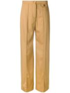See By Chloé Flared Front Crease Trousers - Neutrals