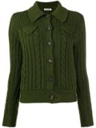 Miu Miu Cable Knit Cardigan - Green