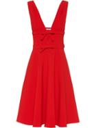 Miu Miu Bow Detail Sleeveless Dress - Red