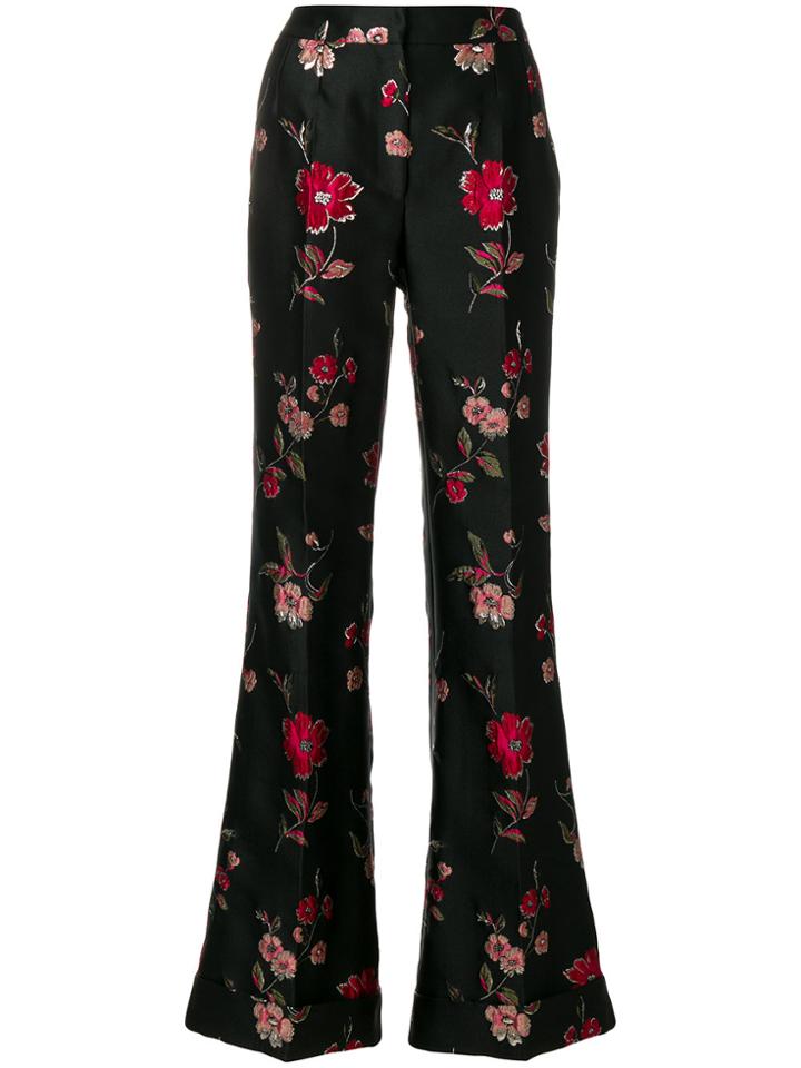 Dolce & Gabbana Floral Jacquard Trousers - Black