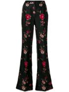 Dolce & Gabbana Floral Jacquard Trousers - Black