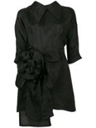 Miu Miu Floral Detail Dress - Black