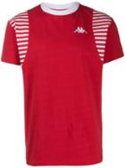Kappa Stripe Panel T-shirt - Red