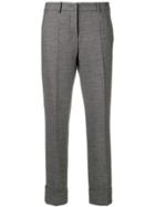 Cambio Cropped Side-striped Trousers - Grey