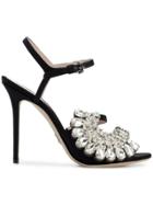 Paula Cademartori Crystal Embellished Sandals - Black