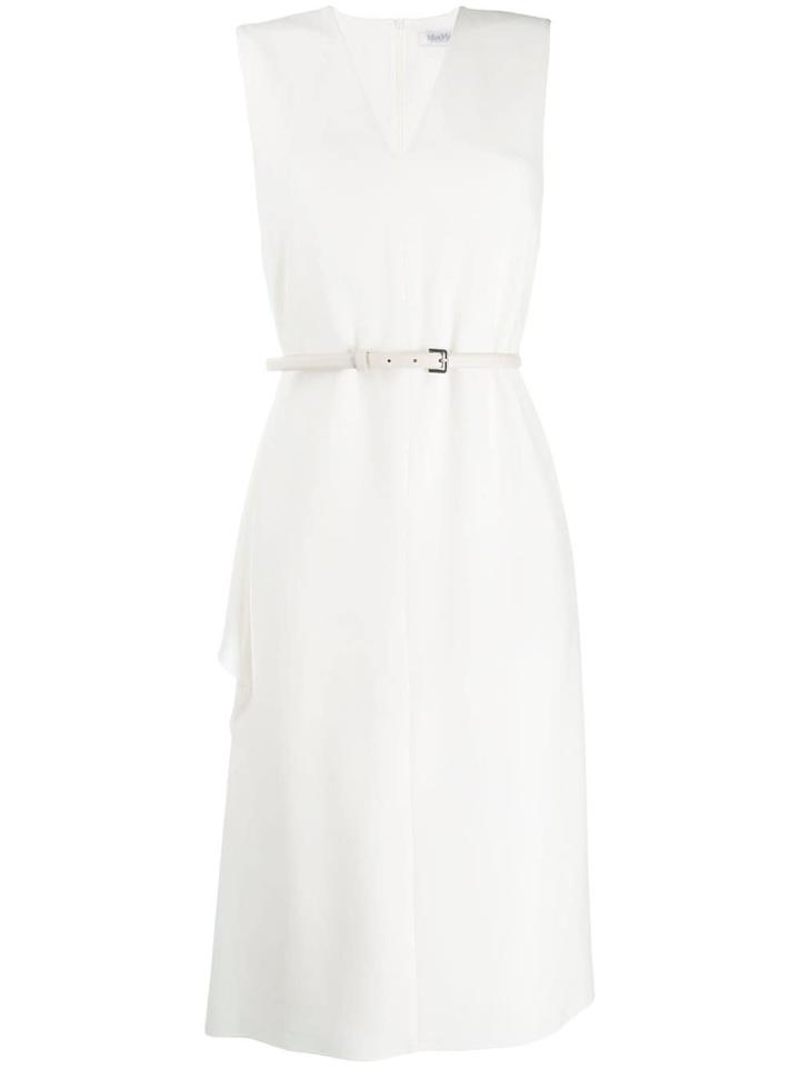 Max Mara V-neck Dress - White