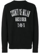 Marcelo Burlon County Of Milan - Jak Crewneck Sweatshirt - Men - Cotton/spandex/elastane - Xs, Black, Cotton/spandex/elastane