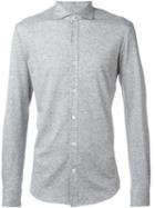 Eleventy Button Down Shirt, Men's, Size: S, Grey, Linen/flax/cotton
