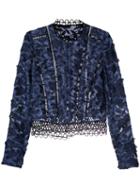 Elie Tahari - Dark Ozone Jacket - Women - Ramie - 4, Blue, Ramie