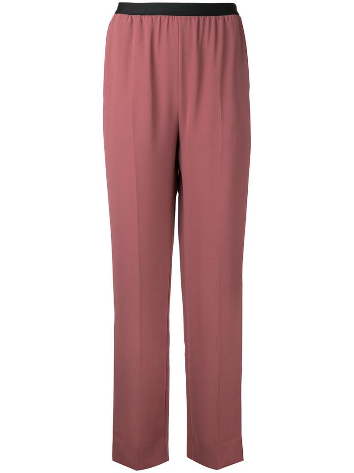 Maison Margiela - Straight Leg Trousers - Women - Polyester/viscose - 44, Brown, Polyester/viscose