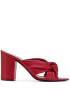 Via Roma 15 Knot Front Heeled Sandals - Red