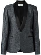 Saint Laurent Iconic Le Smoking Jacket, Women's, Size: 38, Black, Cotton/silk/wool/silk