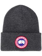 Canada Goose Logo Patch Beanie Hat - Black