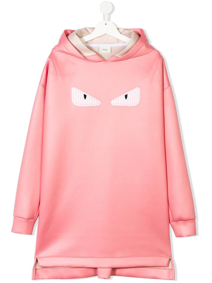 Fendi Kids Bug Eyes Hoodie - Pink & Purple