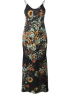 Jean Paul Gaultier Vintage Long Printed Dress, Women's, Size: 40, Black