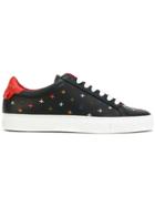 Givenchy Embroidered Lace-up Sneakers - Black