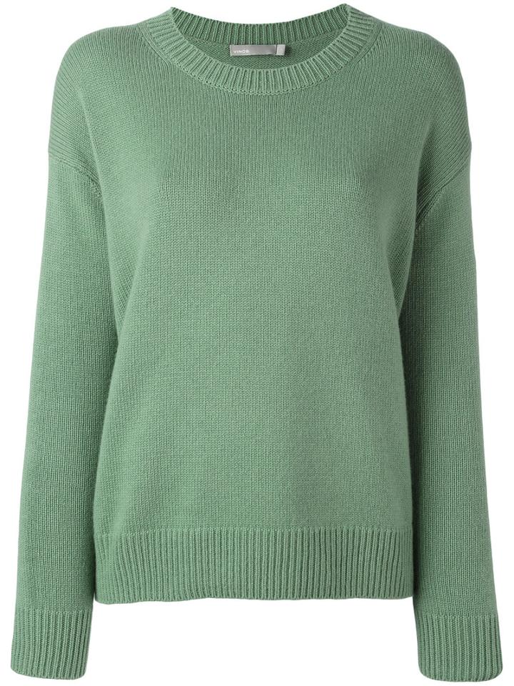 Vince Boxy Jumper, Women's, Size: Medium, Green, Cashmere