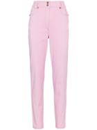Versace High-waisted Skinny Jeans - Pink & Purple