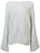 Nili Lotan Ribbed Knit Sweater - Grey