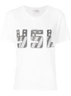 Saint Laurent Usa Logo T-shirt - White