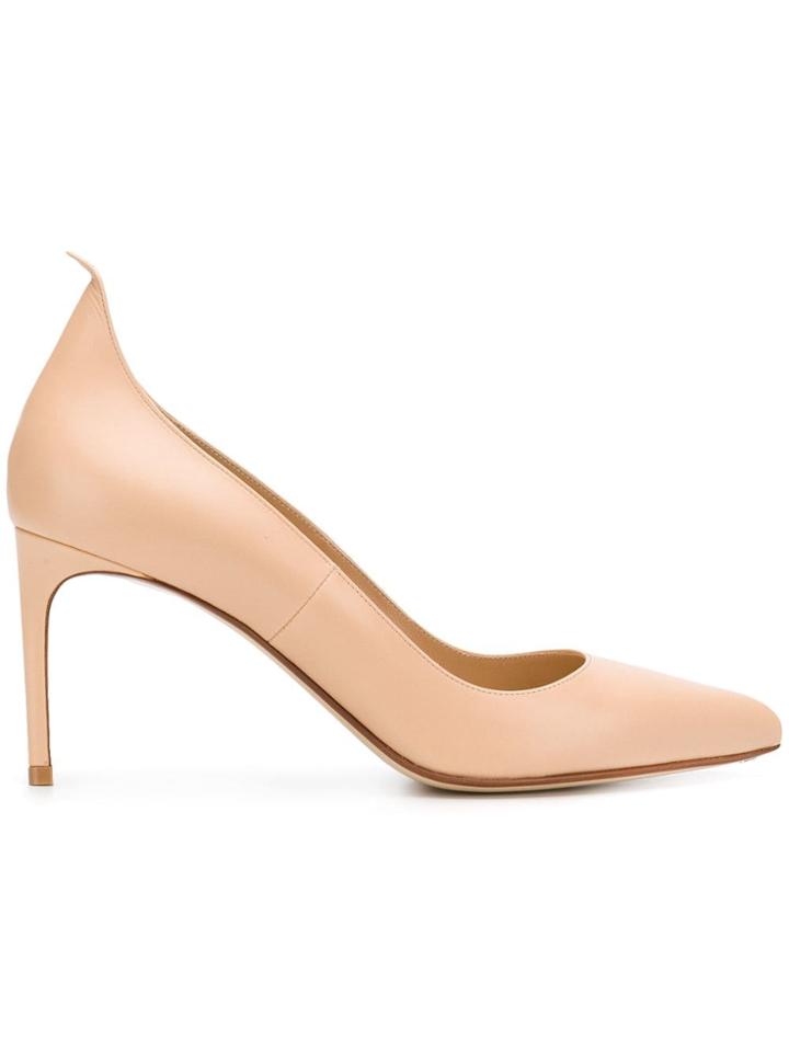Francesco Russo Pointed Toe Pumps - Neutrals