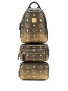 Mcm Triple Bag Backpack - Black